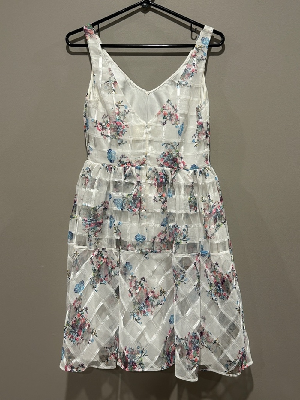 Maeve Anthropologie Dress Women White Floral Peony Garden Mini Cottagecore - Picture 7 of 7